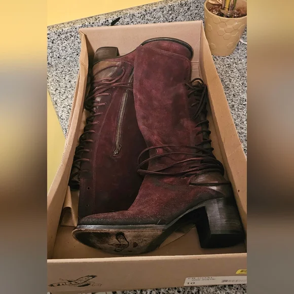 Freebird By Steven Burgundy Coal Size 10 EUC OG - Picture 4 of 6